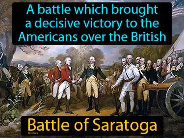 Battle Of Saratoga Meaning