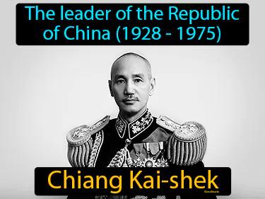 Chiang Kai-shek Meaning