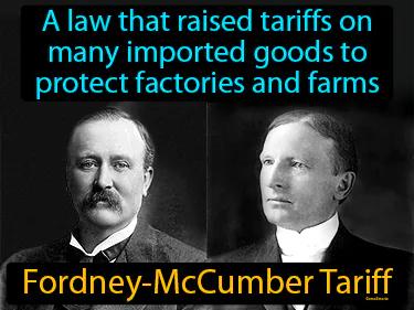 Fordney-McCumber Tariff Meaning