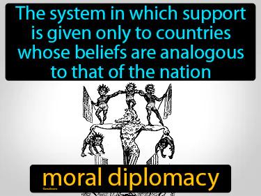 Moral Diplomacy Meaning