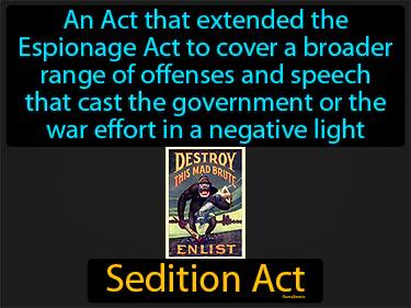 Sedition Act Meaning