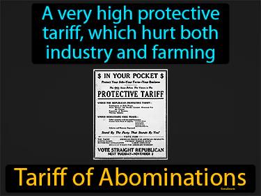 Tariff Of Abominations Meaning