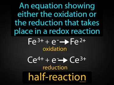 Half-reaction Meaning