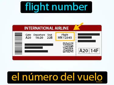 El Numero Del Vuelo Meaning