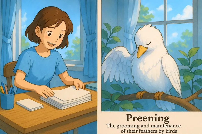 Preening Meaning