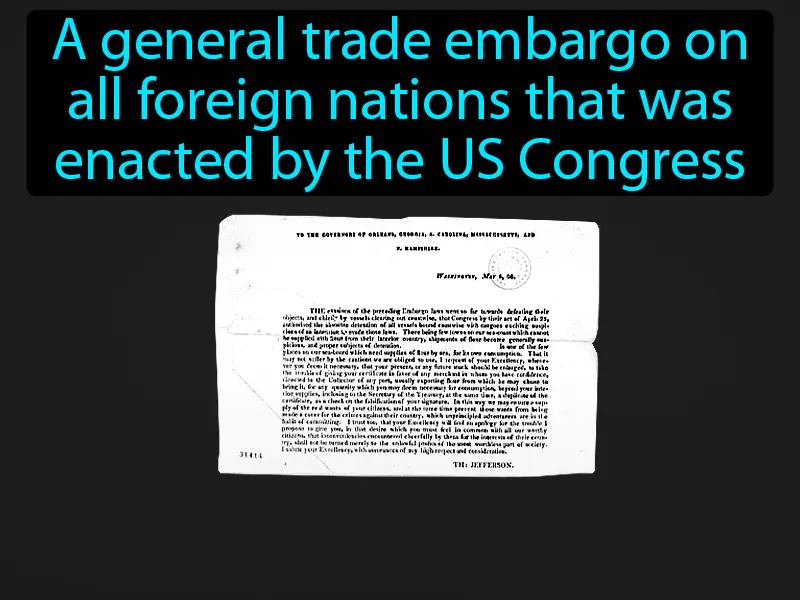 Embargo Act Definition Embargo Act Definition